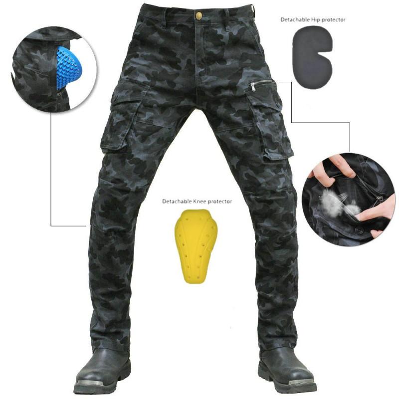 Mens Motorcycle Riding Pants With Multi