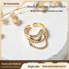 High-End Double-Layer Beaded Ring with Zircon Inlay - Original Luxury Fashion