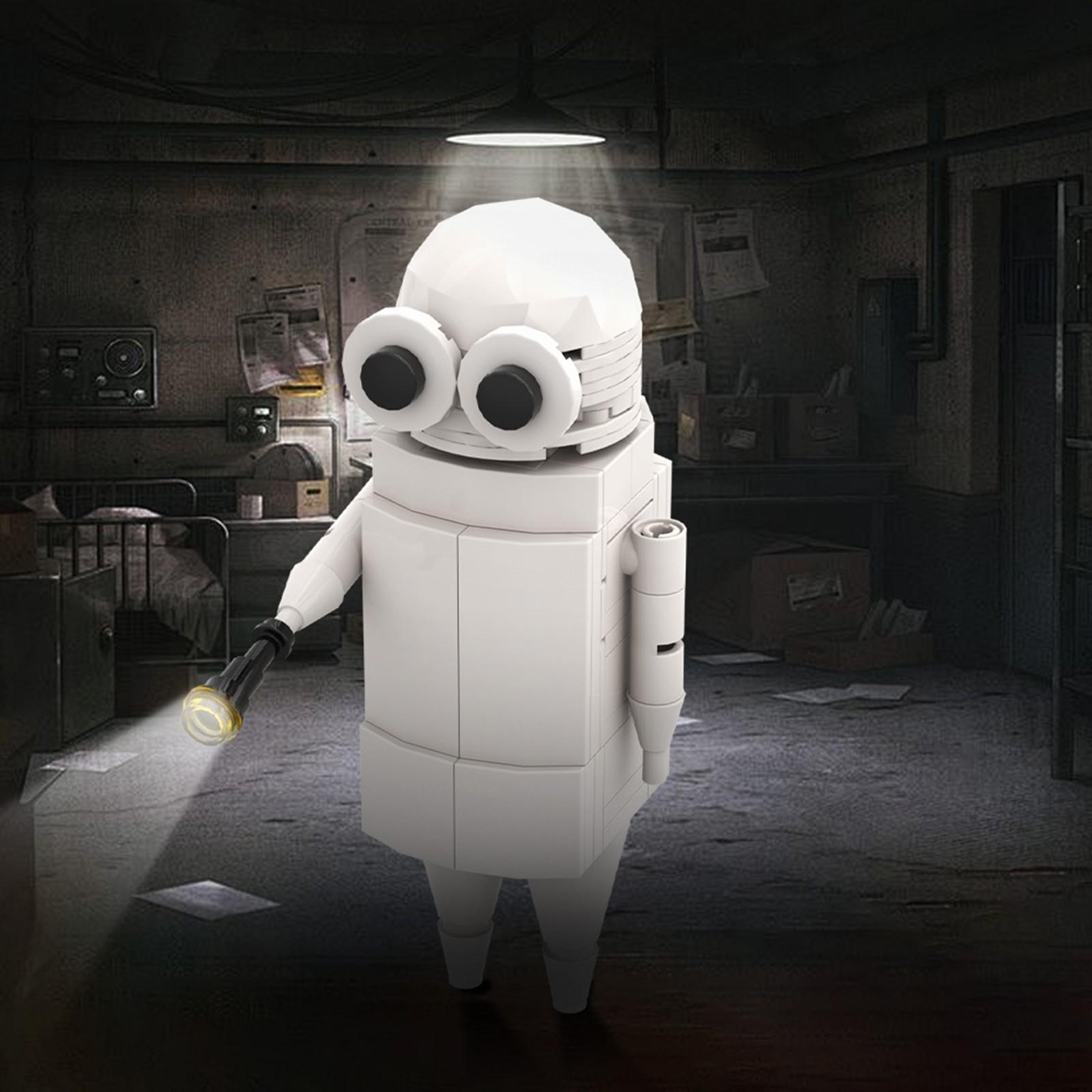 

Цилиндрический человек, четырехцветная модель строительного блока, мелкие частицы, детские развивающие игрушки для сборки One Size белый