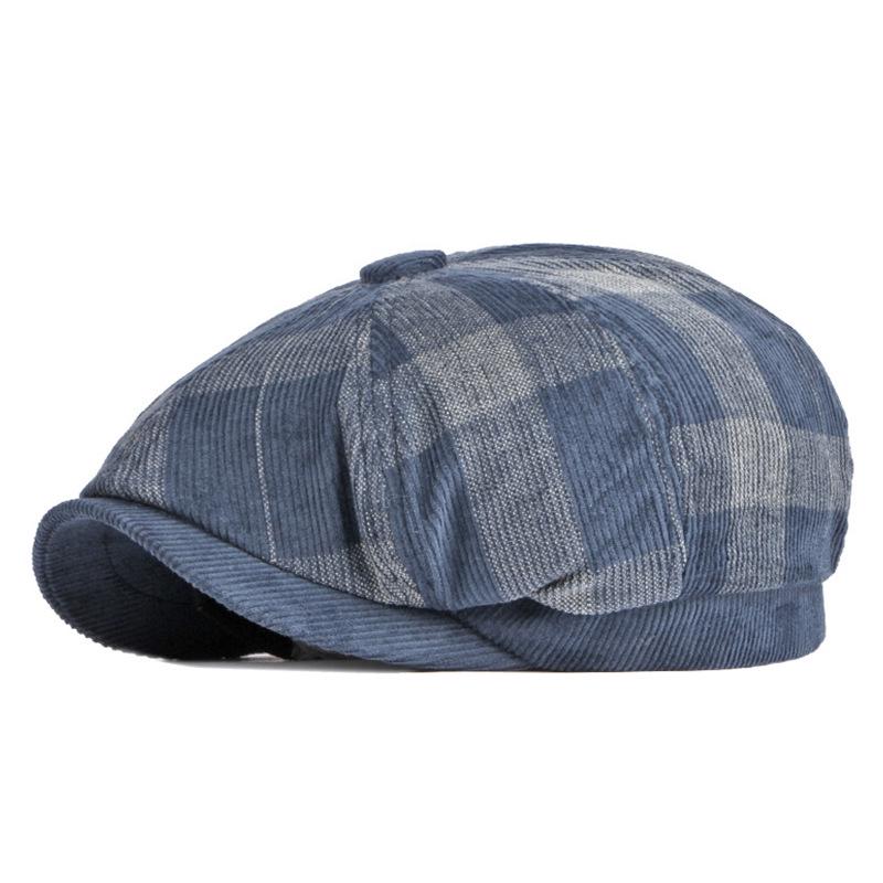 Autumn/Winter Unisex Plaid Newsboy Beret - British Retro Style Wool Hat