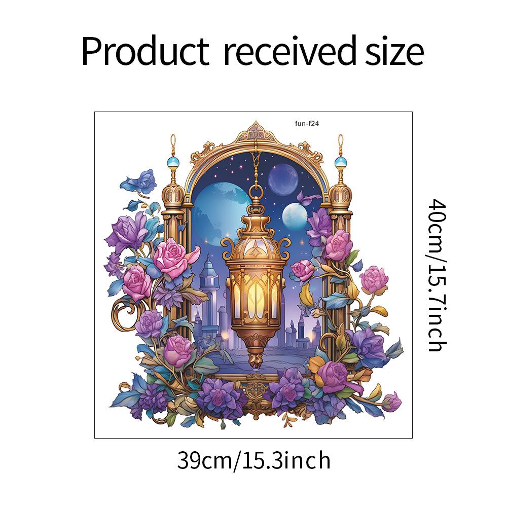 

Фиолетовый цветок люстра спальня гостиная крыльцо домашний фон украшение наклейка на стену 39*40CM/fun-f24