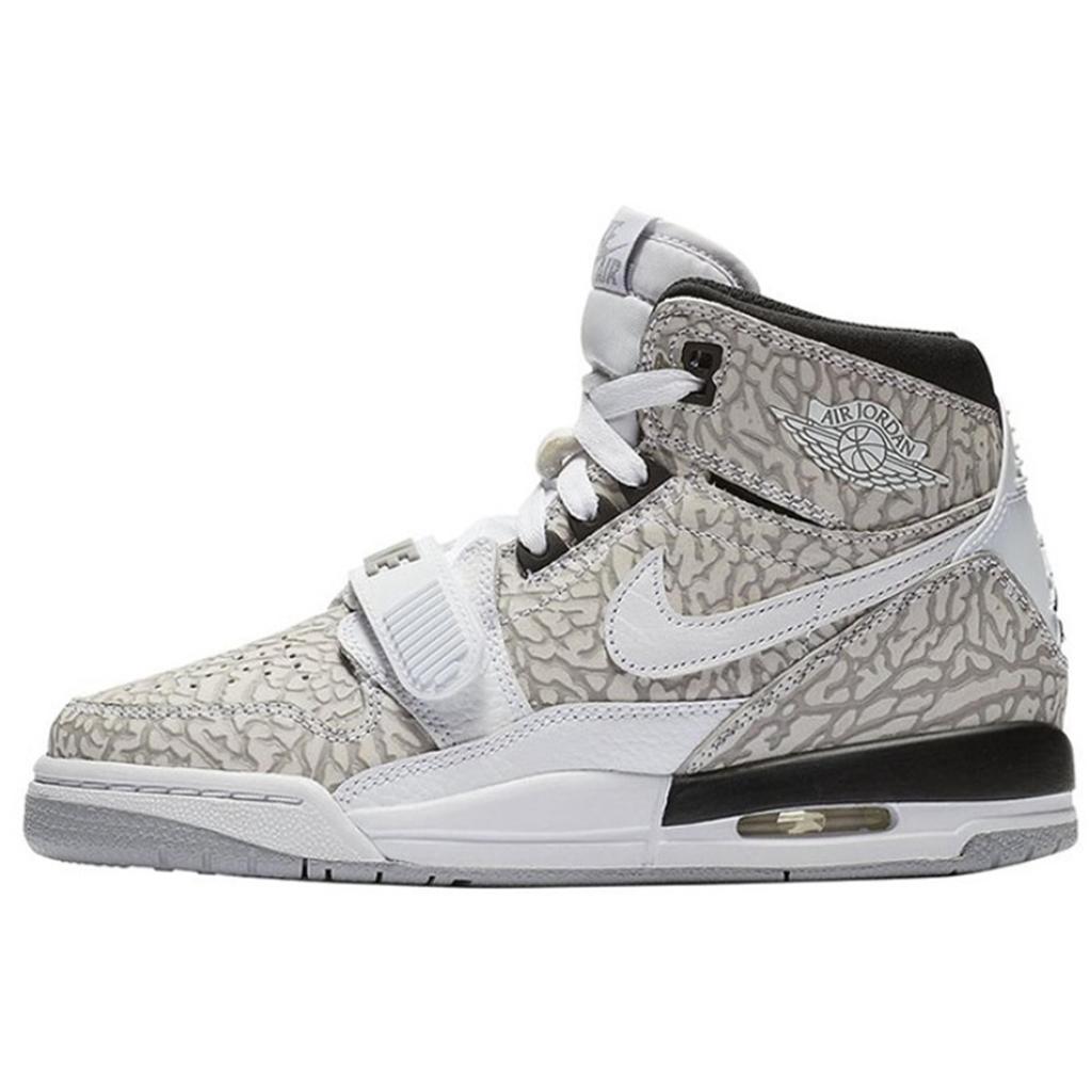 Jordan Legacy 312 Mist Shadow High top Vintage Basketball Shoes Women's White Cement AT4040-100(Team128-)