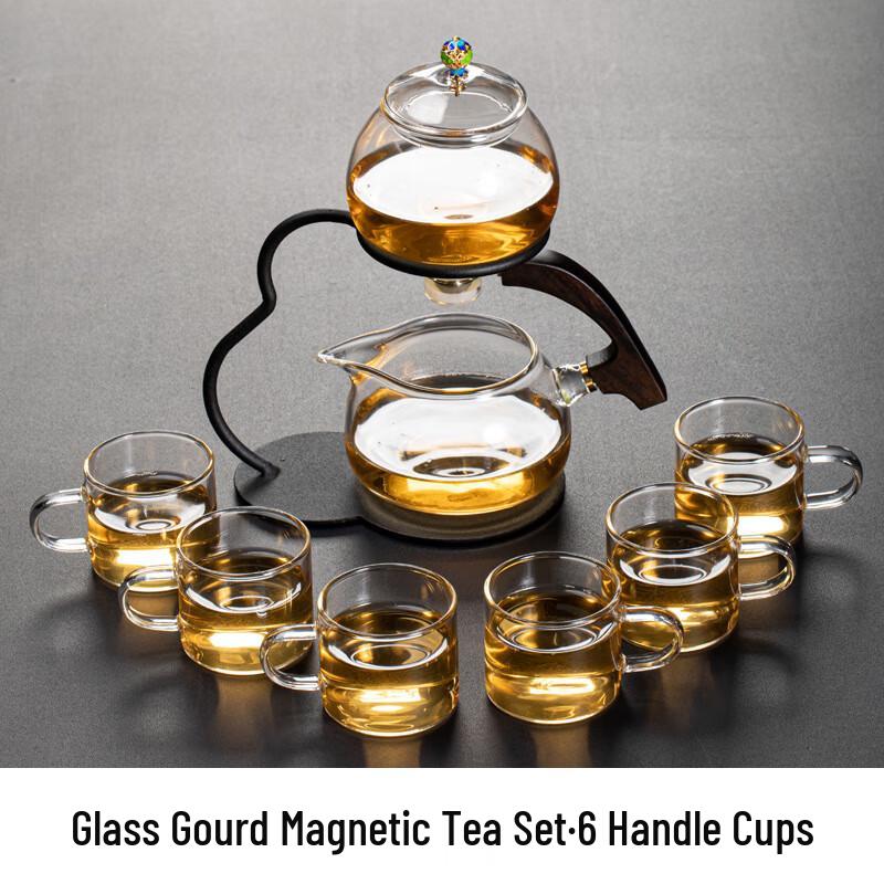 Semi-Automatic Glass Tea Set with Magnetic Design