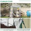 Walk-In Greenhouse Tomato House Cold Frame, 6 Shelves, Steel and PVC, 143 x 143 x 195 cm