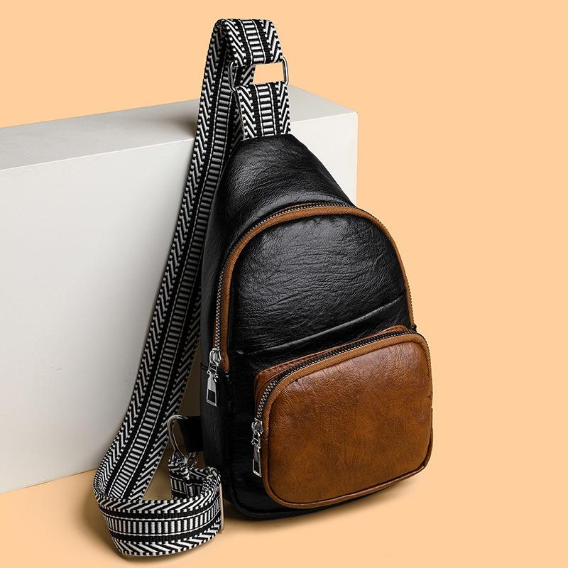 Women's New Shoulder Bag Fashion Sports Small Backpack Retro Multi-functional Travel Portable Breast Bag