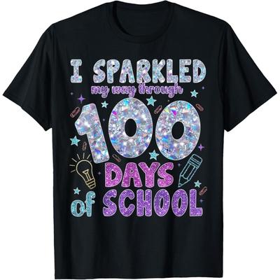 I Sparkled My Way Through 100 Days Of School Funny T Shirt Unisex Shirt