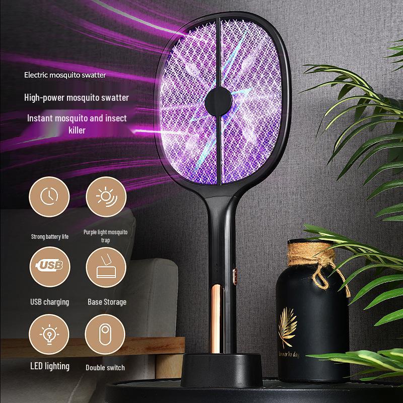 Rechargeable 2-in-1 Telescopic Mosquito Swatter & Purple Light Killer Lamp