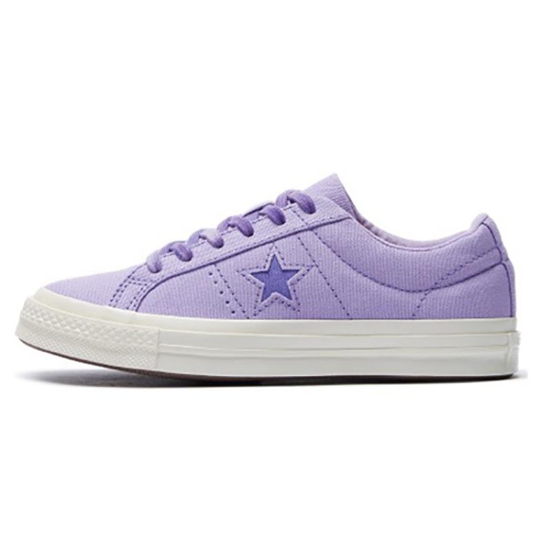 Converse One Star Classic Star Logo Non-slip, Wear-resistant, Lightweight Low-top Skate Shoes Unisex Lilac