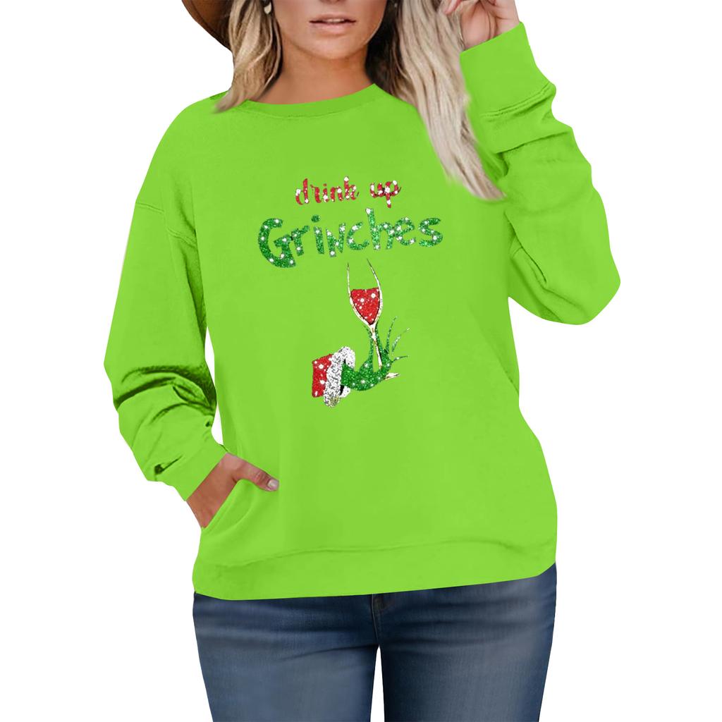 Women's Fashionable Casual Plus-Size Long Sleeve Pullover Printed Sweatshirt
