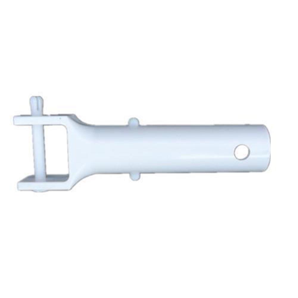 Long Lasting Swimming Pool Spa Vacuum Head Handle Replacement in White with V Clip Pin and Quick Snap Butterfly Clip