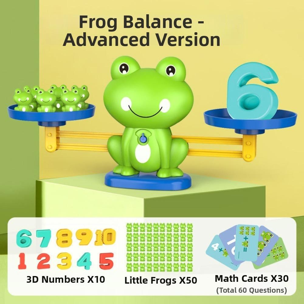 Logical Thinking Frog Math Balance Toy Addition Subtraction Early Education Toy Math Training