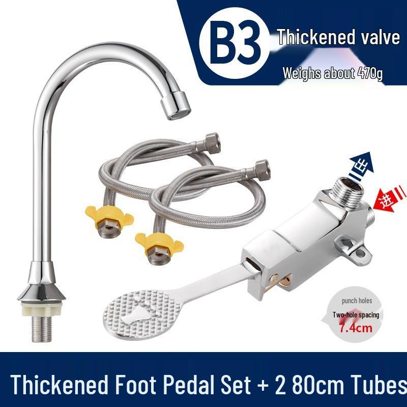 Fußbetätigtes Vollkupfer-Armaturventil für Krankenhaus- und Laborwaschbecken