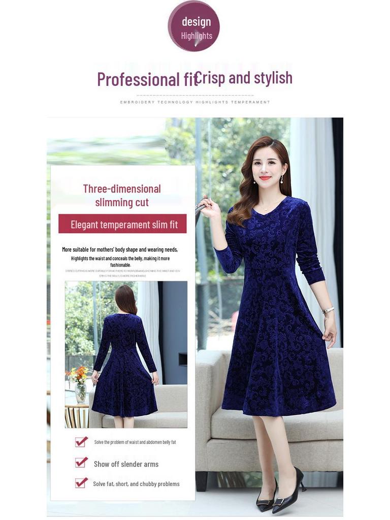 2023 Plus Size Slimming Summer Dress for Middle-Aged & Elderly Women - Fashionable & Comfortable