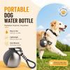 304 Stainless Steel Pet Kettle Round Outdoor Water Cup Outdoor Cat And Dog Hanging Rope Portable Folding Water Dispenser