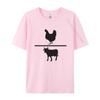 Vintage Chicken Vs Cow Tshirt Printed Tee Shirts Vintage High Quality New Tops Adult Clothing Oversize