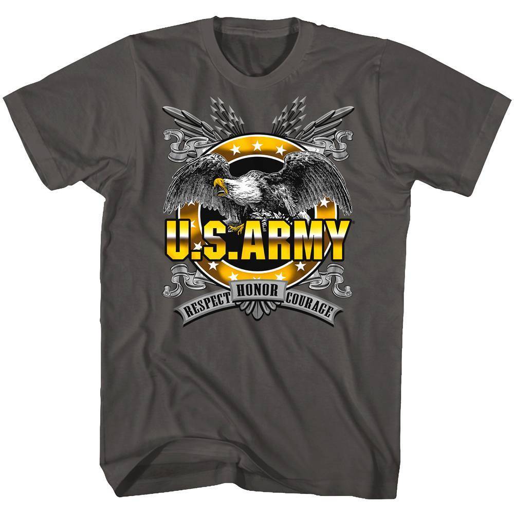 US Army Eagle Values Men T Shirt Honor Courage Respect Military United America XXL