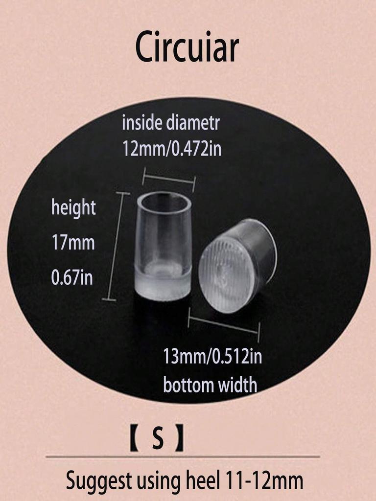 1 Pair High Heel Protectors, Replacement Stiletto Tip Covers, Quiet Anti-Noise Strips, Wear-Resistant Heel Repair Pad, Sole Protector