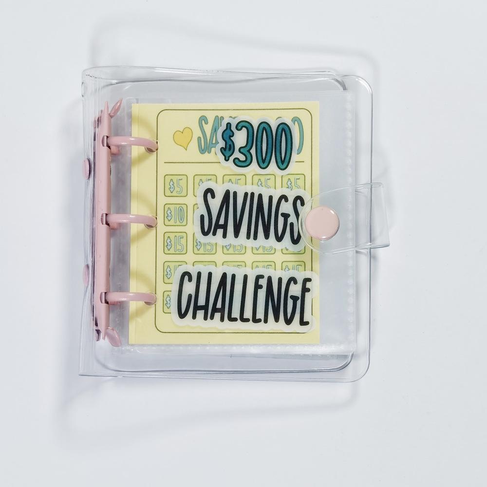 Cross-border Mini Cash Saving Binder: Loose-leaf Money Bag and Savings Challenge Book