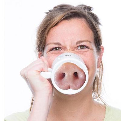 NosePiggymug: Creative Pig & Dog Nose Ceramic Coffee Mug