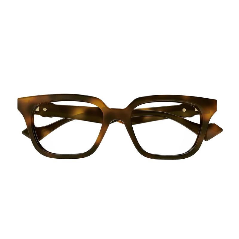 Gucci Optical Glasses Temple Logo Decoration Injection Square Frame Unisex Tortoiseshell 53 Glasses Case (random Size and Color) + Glasses Cloth