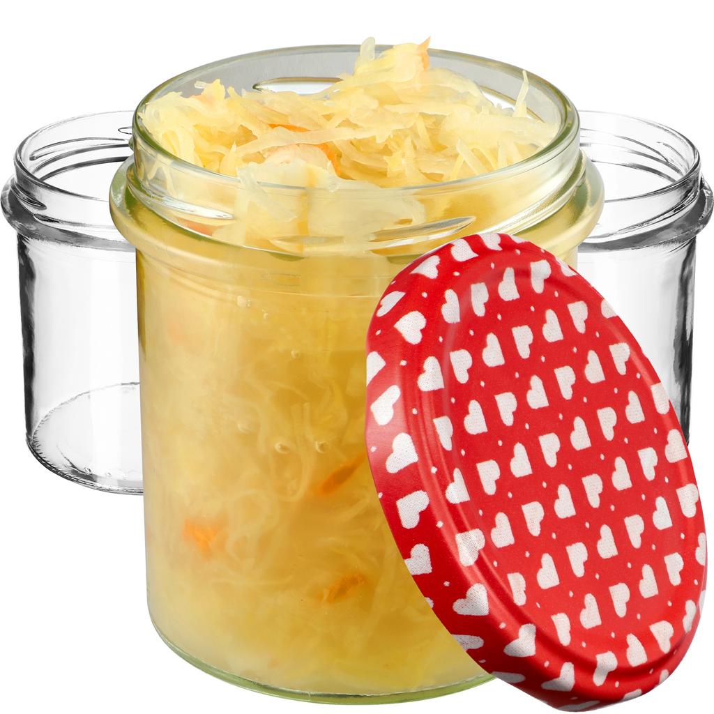 KADAX 10x Glas Glas 350ml Für Konserven Marmelade Honig Pastete Fleisch