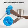1 Set of Ceiling Fan Cleaning Duster, Blue Dust Removal Duster with Hollow Design, Modular Ceiling Fan Dust Brush, Dust Remover, Ceiling