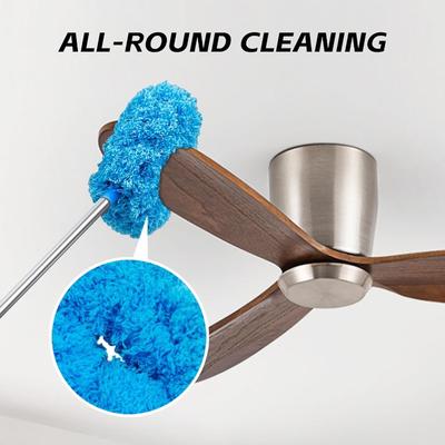 1 Set of Ceiling Fan Cleaning Duster, Blue Dust Removal Duster with Hollow Design, Modular Ceiling Fan Dust Brush, Dust Remover, Ceiling