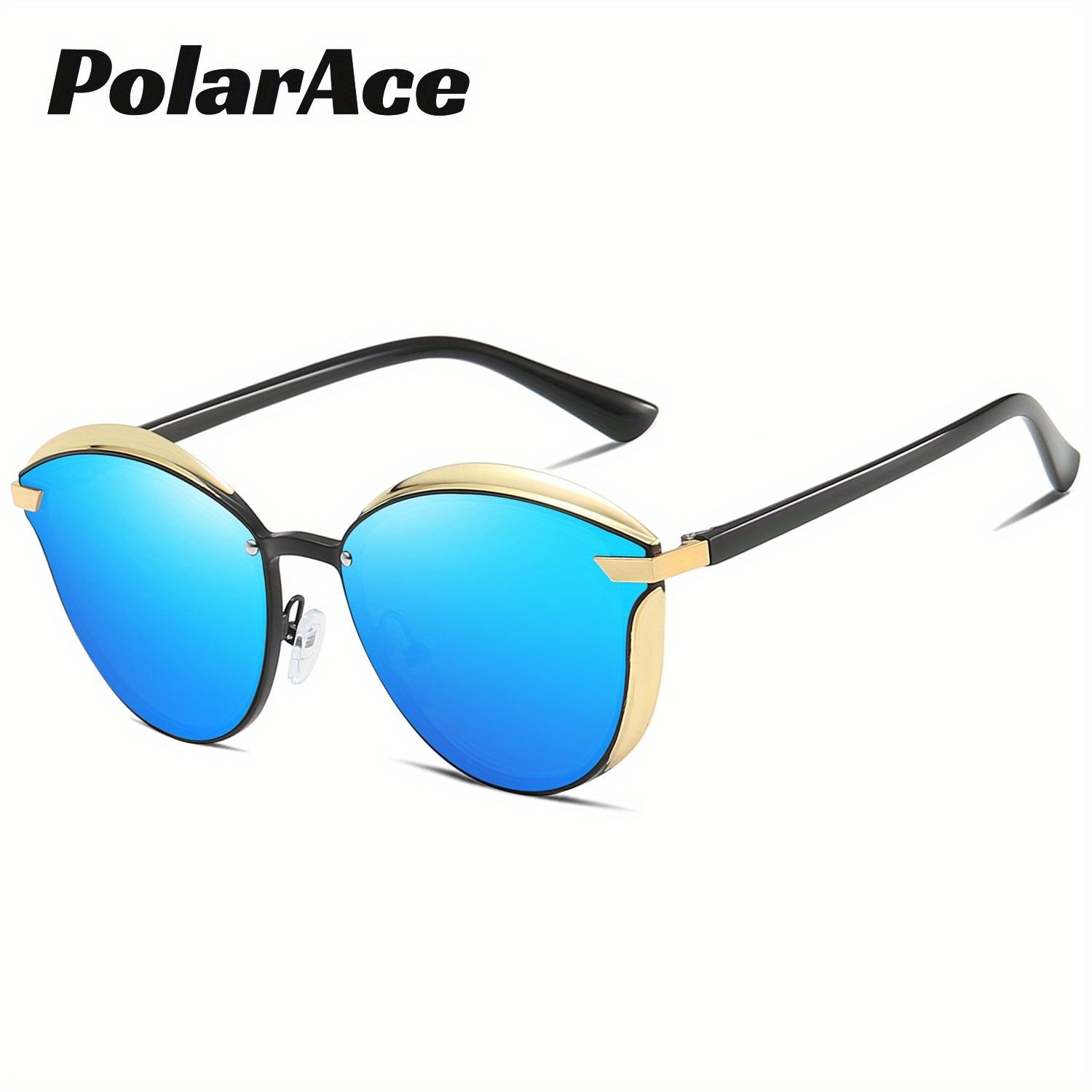

PolarAce унисекс, высококачественные солнцезащитные очки в овальной оправе из поляризационного сплава, очки для вождения, солнцезащитные козырьки, UV400 синий