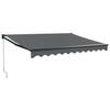 Retractable Awning Anthracite 3x2.5 M Fabric and Aluminum