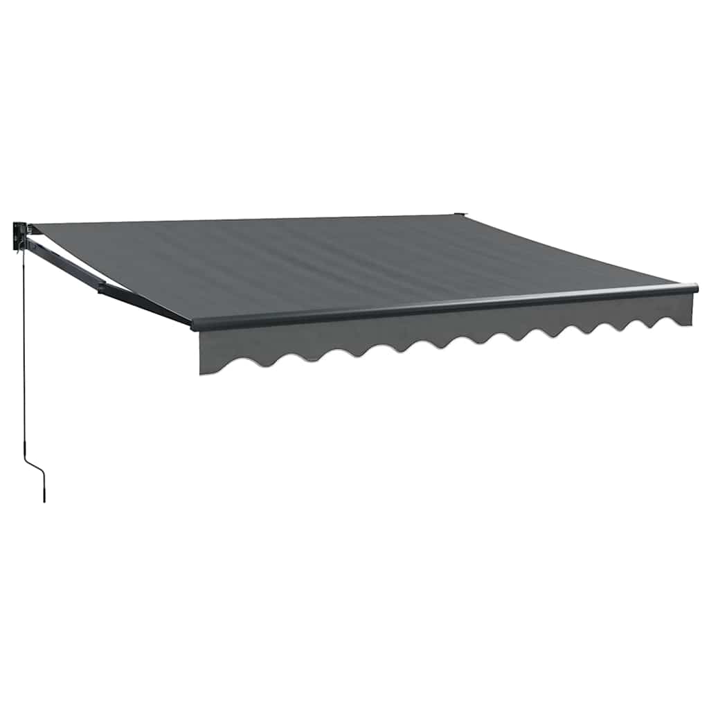 Retractable Awning Anthracite 3x2.5 M Fabric and Aluminum