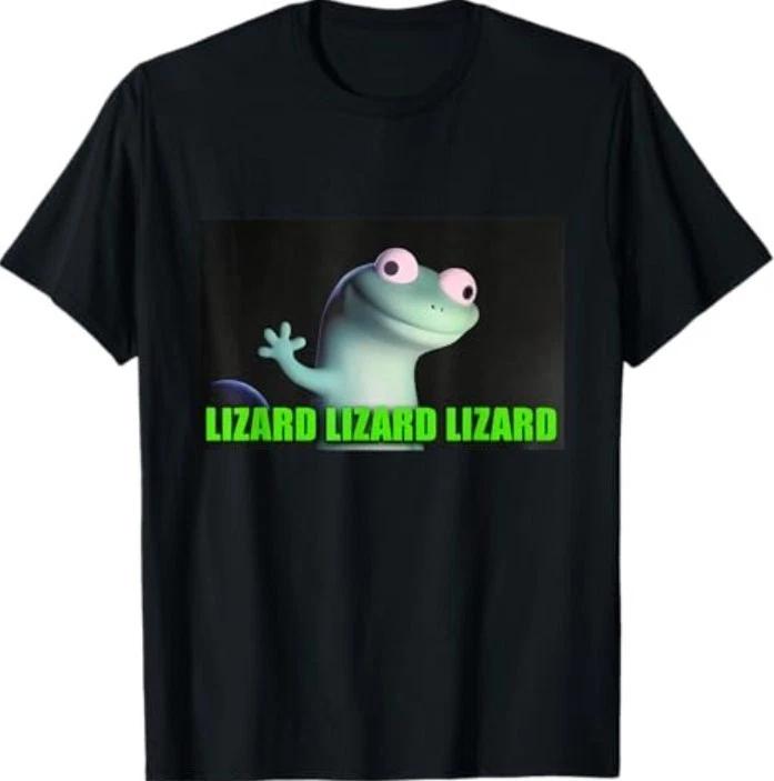 Lizard Lizard Lizard Meme Elio Lizard Meme Y2K Women Men 100% Cotton T-shirt Mens Tees Top L