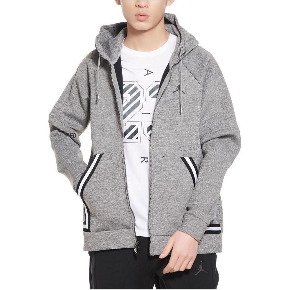 Jordan Jackets Men's Gray Hooded Moderate Other 939941-091