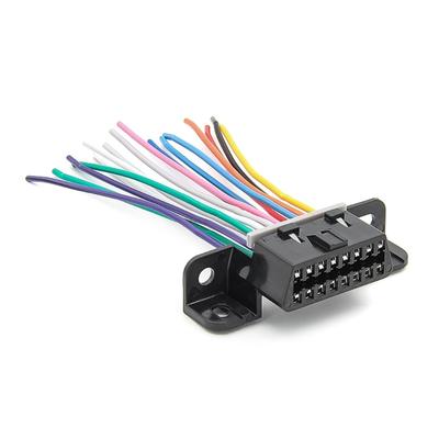 Assemble Open OBD Harness J1962F 18AWG Car Plugs 16Pin Obd2 Cable Female Extension Connector Ribbon Cable