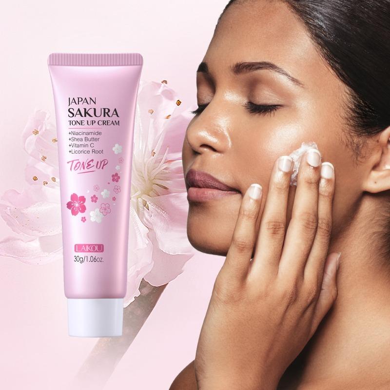 LAIKOU Japan Sakura Tone Up Cream Conceal Blemishes Brightening 30g