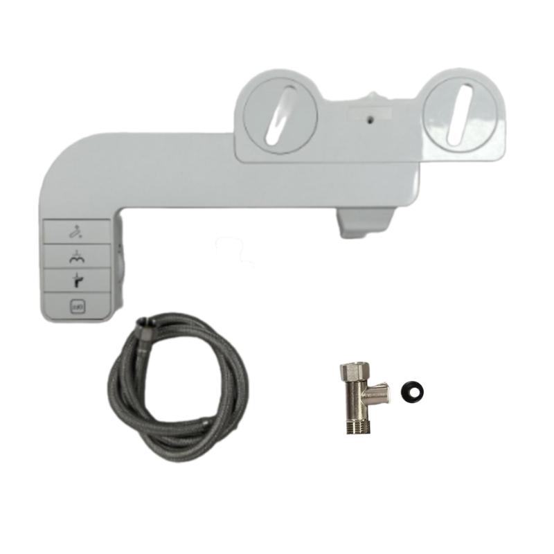 Thin Without Electric Bidet Attachment with Cleaning Double Nozzle and Side Arm Control for Personalize Hygienes
