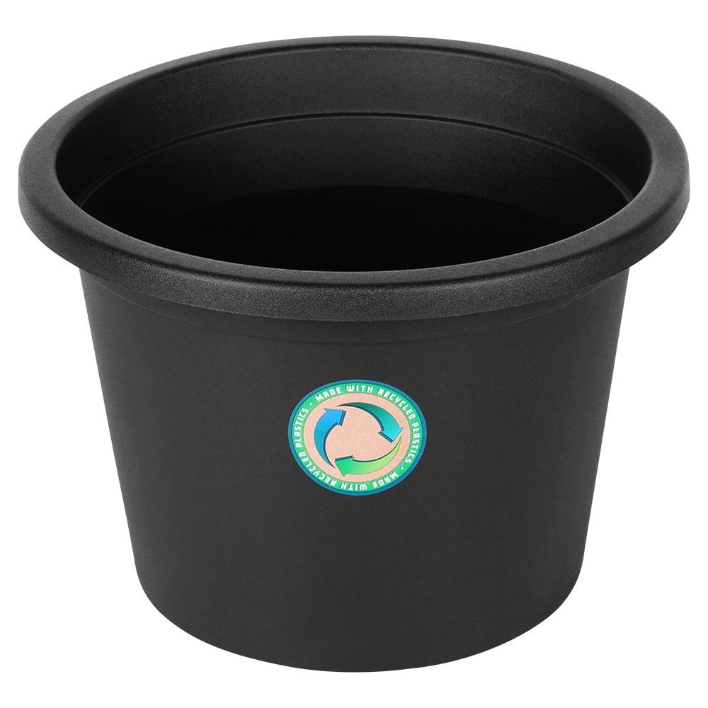 Large Garden Pot Outdoor Plastic Round Pot Black 34x24 cm