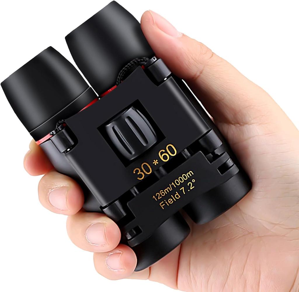 ToopMount 30x60 Compact Prism Folding Portable Telescope with Waterproof and Lightweight Optics for Bird and Opera Binoculars, Multi-Coated Lenses,