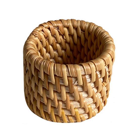 Rattan Woven Napkin Ring Handmade Rustic Napkin Ring Reusable Napkin Holder Table Decor for Wedding Party Everyday Use