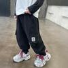 Boys' Cargo Trousers - Spring & Autumn 2025, Casual Korean Style for Small & Medium Children