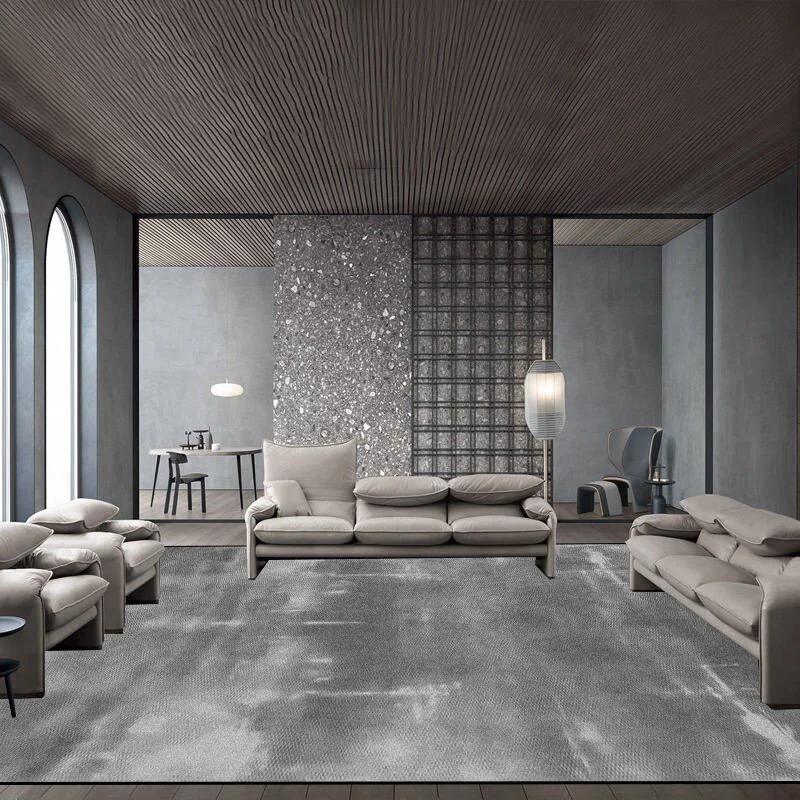 Modern Light Luxury Atmosphere Living Room Carpet Easy Cleaning Big Size Leisure Bedroom Rugs Non-slip Decoration Home Foot Mats