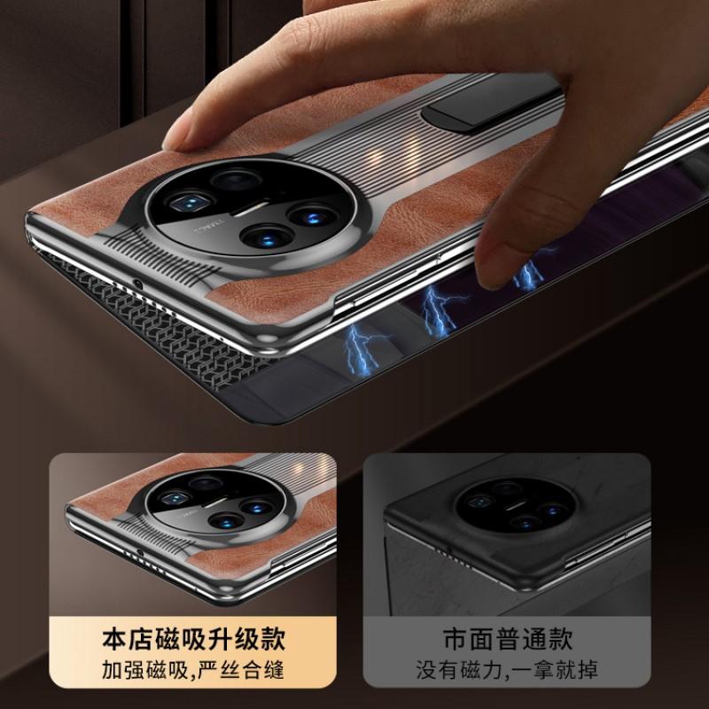 Premium Genuine Leather Flip Case Mate X5 X6 X7 Foldable Phone With Stand Support Anti-Scratch Shockproof Brown Black