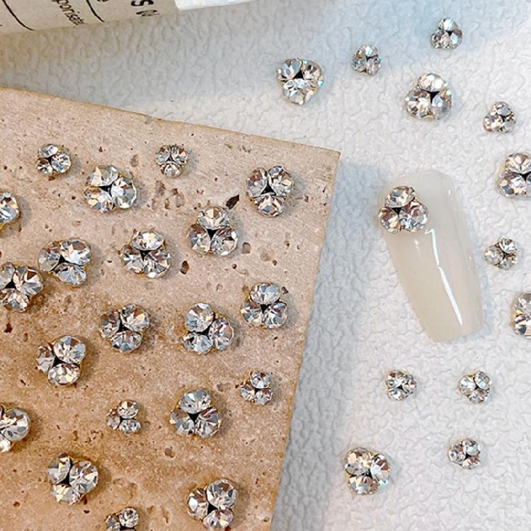 10Pieces Flatback Glass Nails Rhinestones Crystal Charm Nail Art Flatback Gems