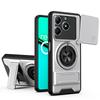 KEYSION Magnetic Phone Case for OPPO Realme C61 C63 Slide Camera Protection Upright Kickstand 360 Ring Shockproof Back Cover