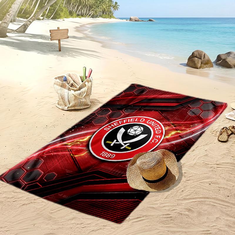 Sheffield United Football Print Beach Towel, Large Soft Quick Dry Towel for Beach Camping Swimming