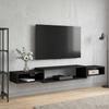 Wall Mounted TV Cabinet Wall Bracket Black Oak