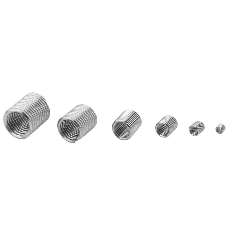 50PCS Gewindeeins/ätze M6 1,0 1,5D Edelstahl-Draht Helicoil Fasteners Hardware-Reparatur-Werkzeuge Schraubh/ülse Set /& Farbe: Silber