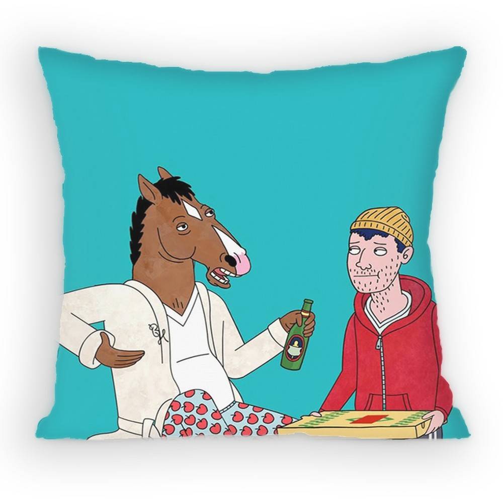 BoJack Horseman Pillow Case Antidustmite Pillowcase Invisible zipper silky Sofa cushion cover for bedroom