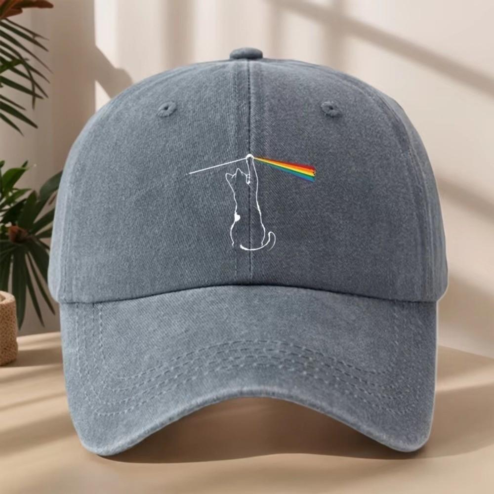 Curved Brim Dad Hat Washed Cotton Adjustable Hat Vintage Sun Protection Hat  For Men Women