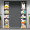 Easter Paper Door Hanging Pendant 2024 Home Party Cartoon Rabbit Eggs Door Hanger Decorative Plaque Signs Ornament Gift