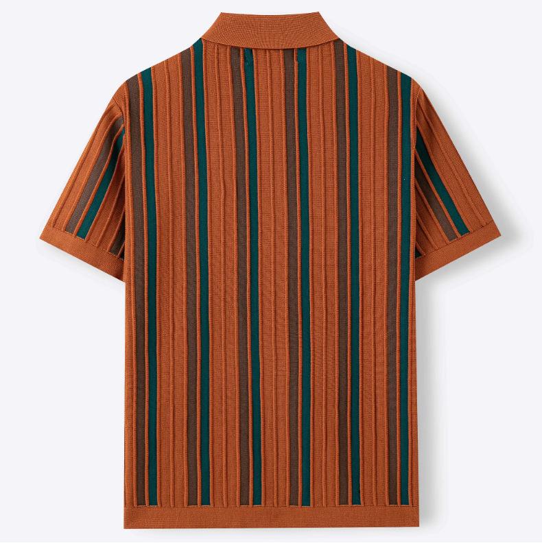 Men's 2 Piece Outfits Summer Short Sets Vintage Knit Button Down Shirt Short Sleeve Polo Casual Beach Suits Shirt Top and Shorts Matching Set for Male